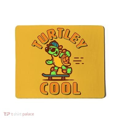 Funny Retro Turtley Cool Skateboarding Turtle Mousepad