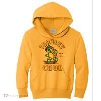 Funny Retro Turtley Cool Skateboarding Turtle Kids Hoodie thumb 0
