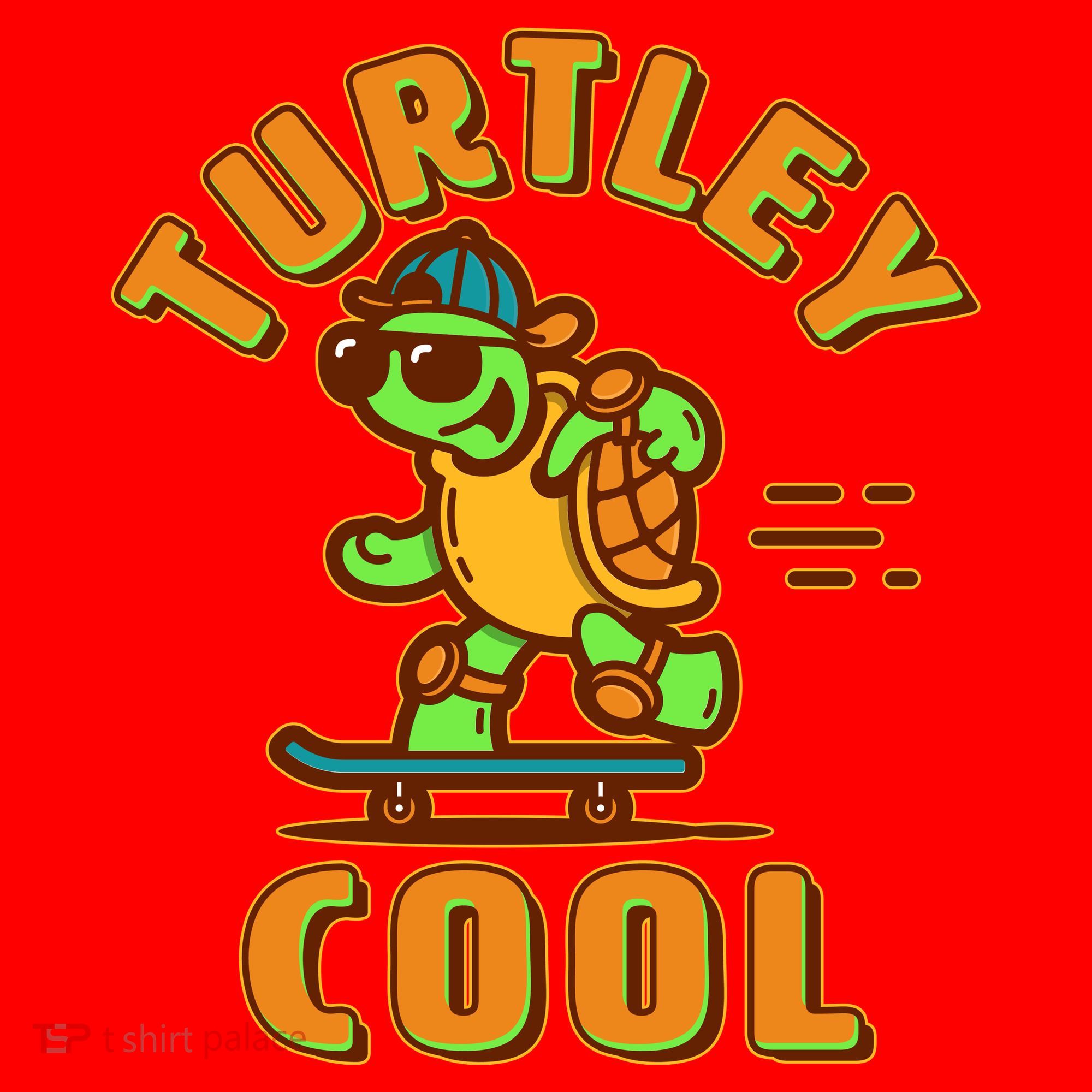 Funny Retro Turtley Cool Skateboarding Turtle Santa Hat