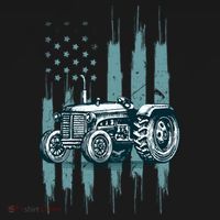 Farmer Rancher Truck Drive Driver Us Flag American Tractor Gift Women's Hoodie thumb 2