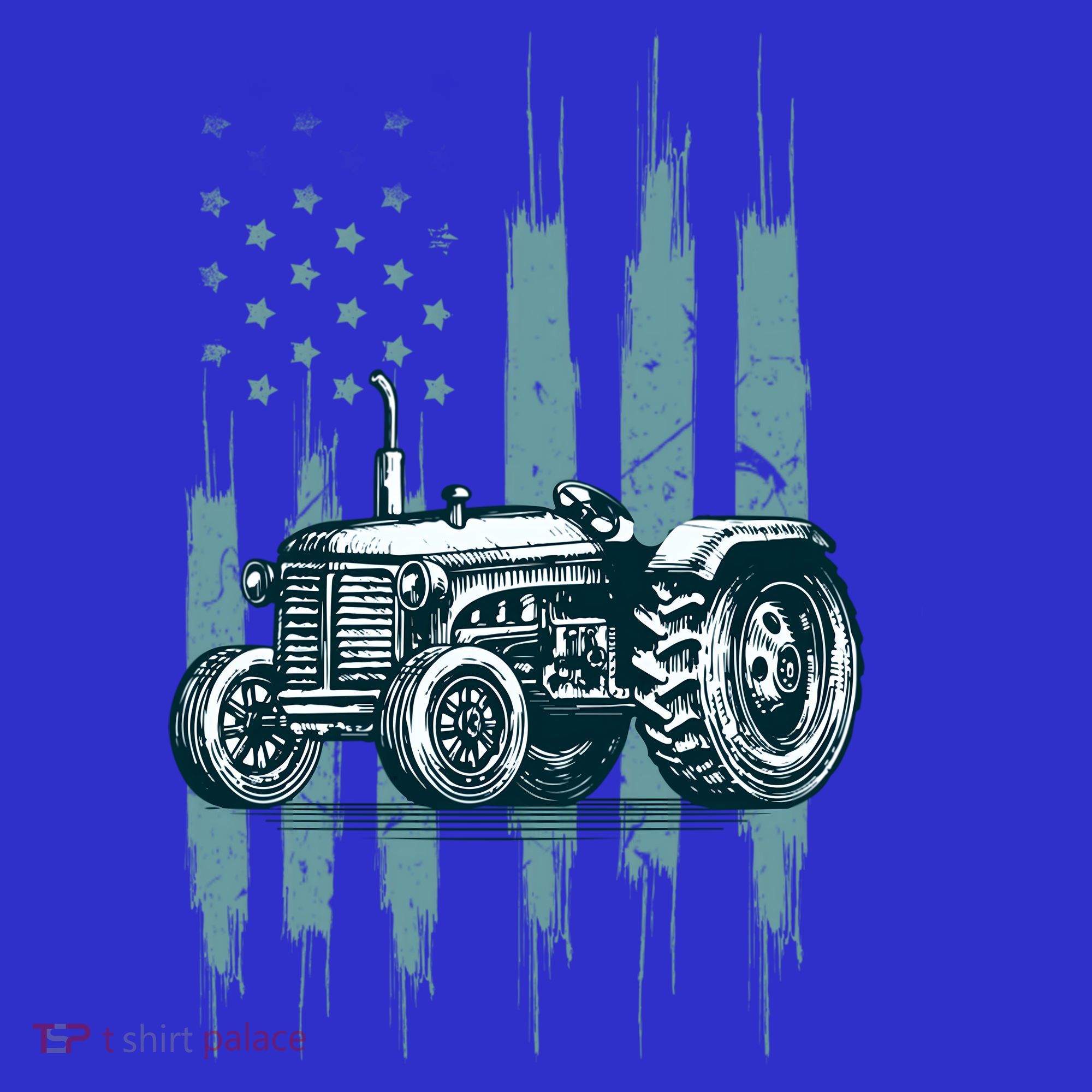 Farmer Rancher Truck Drive Driver Us Flag American Tractor Gift Apron