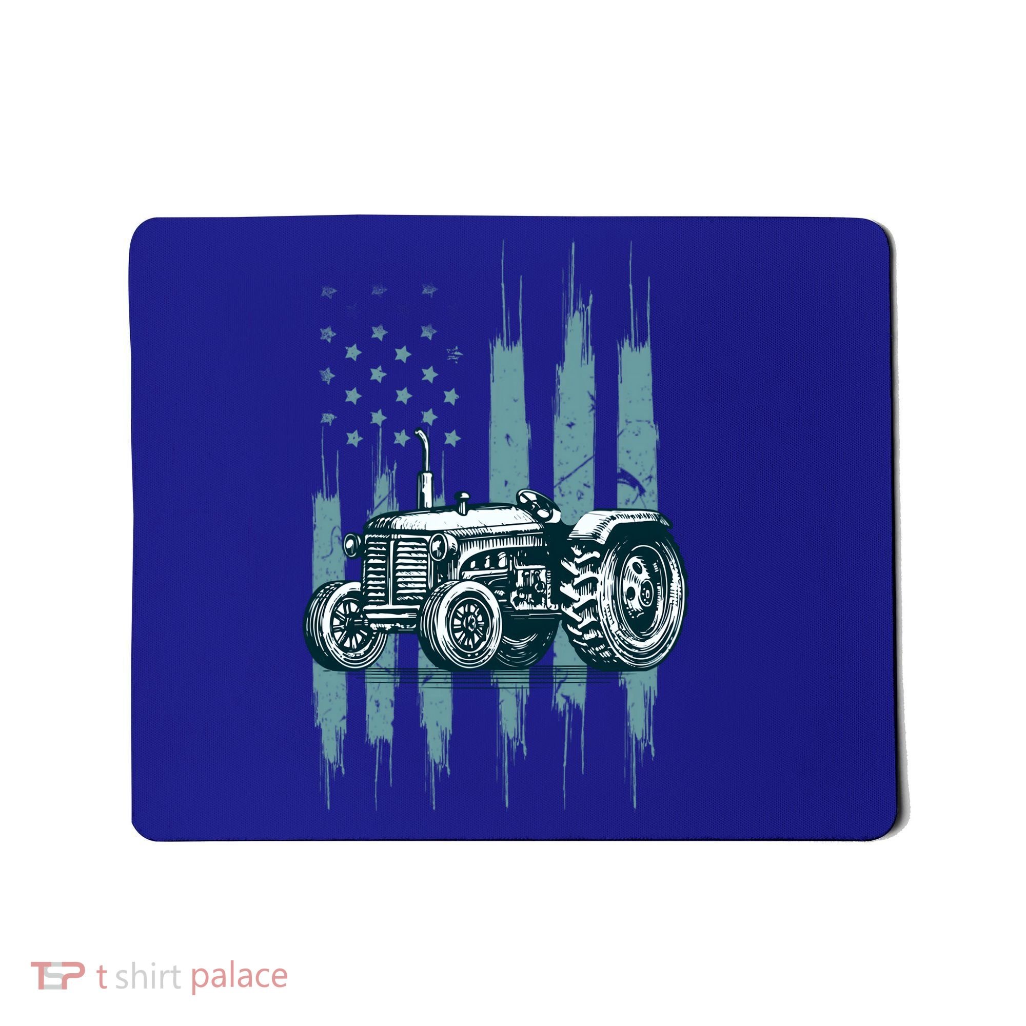 Farmer Rancher Truck Drive Driver Us Flag American Tractor Gift Mousepad