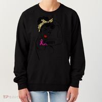 Fighter Rosie The Riveter Breast Cancer Awareness Women's Sweatshirt thumb 0
