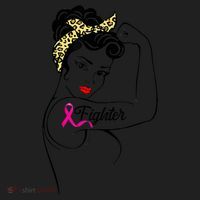 Fighter Rosie The Riveter Breast Cancer Awareness Women's Sweatshirt thumb 2