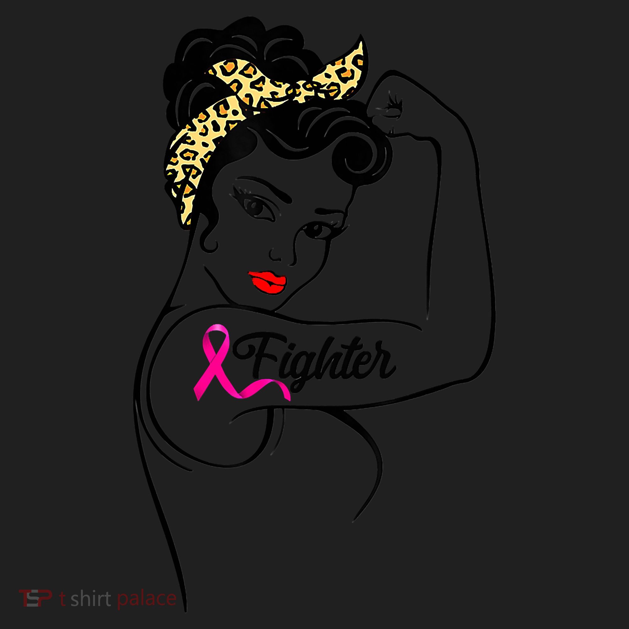 Fighter Rosie The Riveter Breast Cancer Awareness Women's Sweatshirt