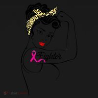 Fighter Rosie The Riveter Breast Cancer Awareness Women's Hoodie thumb 2