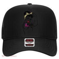 Fighter Rosie The Riveter Breast Cancer Awareness Hat thumb 0