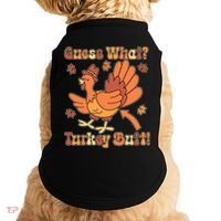 Funny Retro Thanksgiving Guess What Turkey Butt Doggie Tank thumb 0