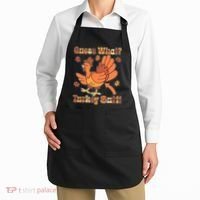 Funny Retro Thanksgiving Guess What Turkey Butt Apron thumb 2