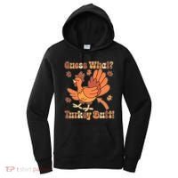 Funny Retro Thanksgiving Guess What Turkey Butt Women's Hoodie thumb 0