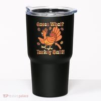 Funny Retro Thanksgiving Guess What Turkey Butt Tumbler thumb 0