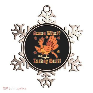 Funny Retro Thanksgiving Guess What Turkey Butt Ornament