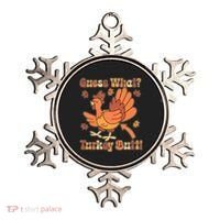 Funny Retro Thanksgiving Guess What Turkey Butt Ornament thumb 0