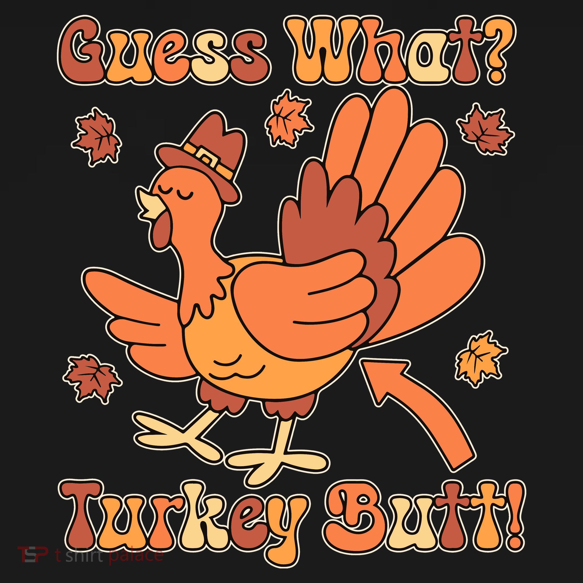 Funny Retro Thanksgiving Guess What Turkey Butt Women's Tank Top