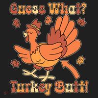 Funny Retro Thanksgiving Guess What Turkey Butt Hat thumb 2