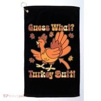 Funny Retro Thanksgiving Guess What Turkey Butt Golf Towel thumb 0