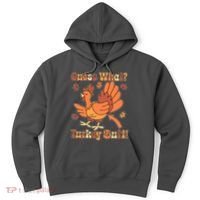 Funny Retro Thanksgiving Guess What Turkey Butt Hoodie thumb 0