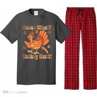 Funny Retro Thanksgiving Guess What Turkey Butt Pajama Set thumb 0