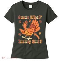 Funny Retro Thanksgiving Guess What Turkey Butt Women's T-Shirt thumb 0