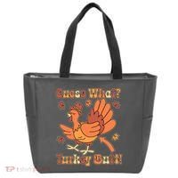 Funny Retro Thanksgiving Guess What Turkey Butt Tote Bag thumb 0