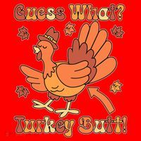Funny Retro Thanksgiving Guess What Turkey Butt Santa Hat thumb 1