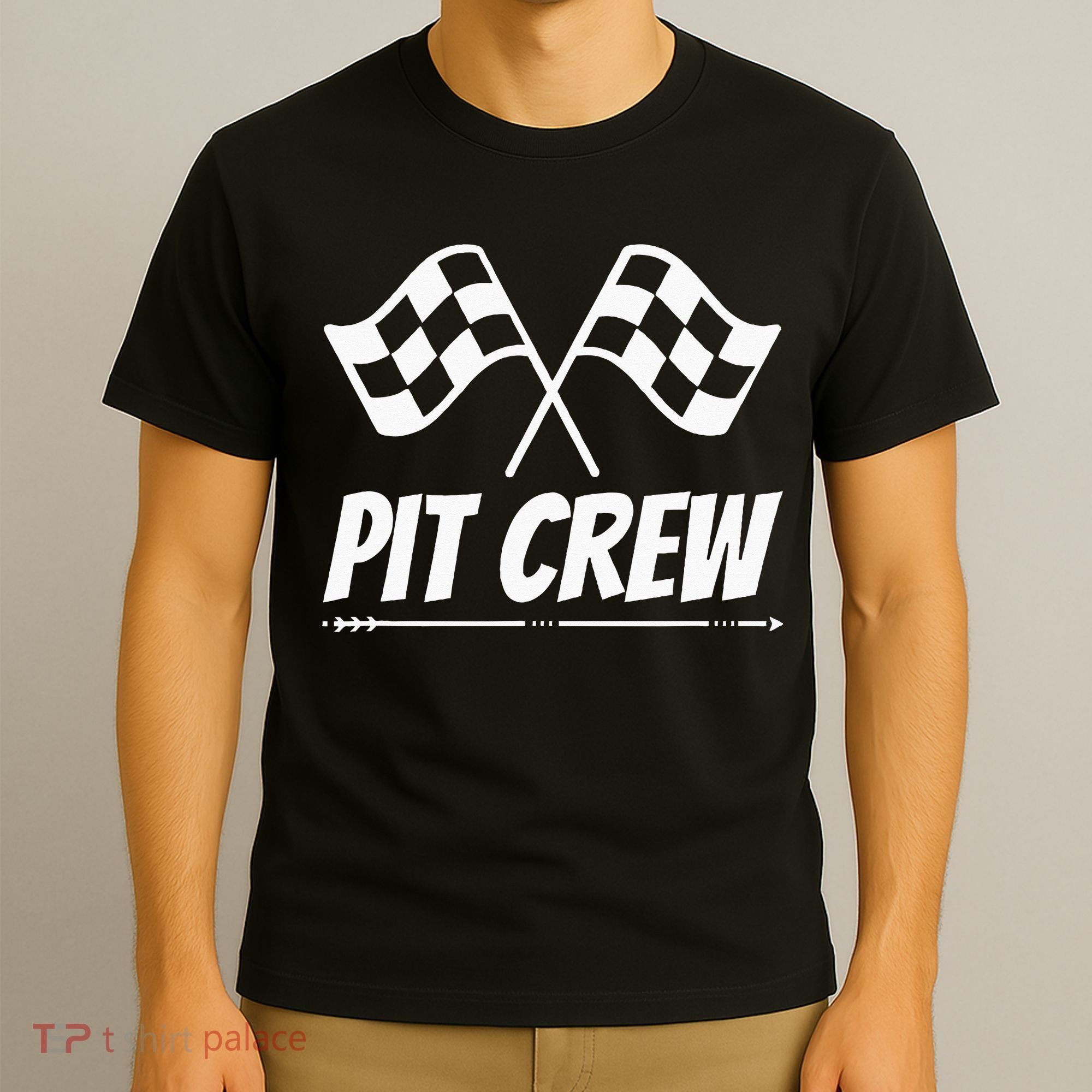 Funny Race Track Pit Crew Racing Mechanic Car Parties T-Shirt