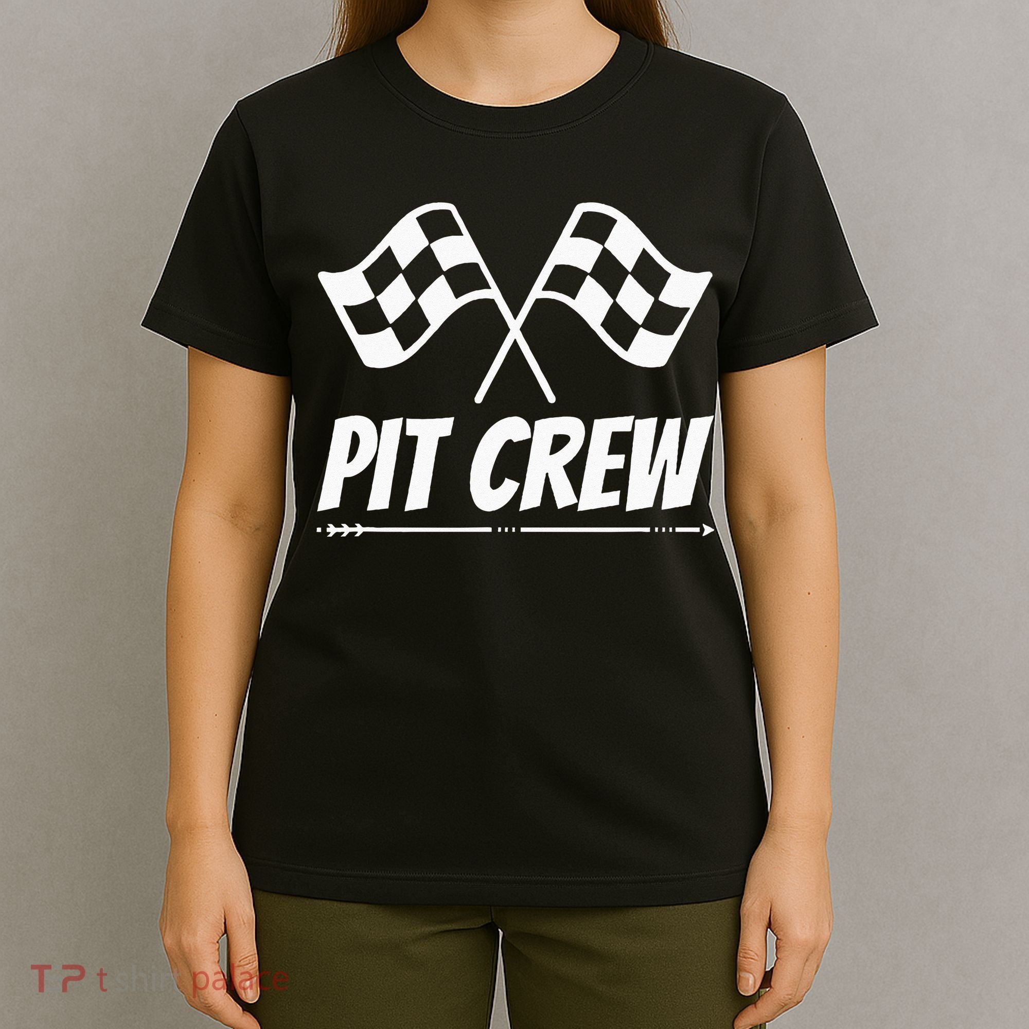 Funny Race Track Pit Crew Racing Mechanic Car Parties T-Shirt