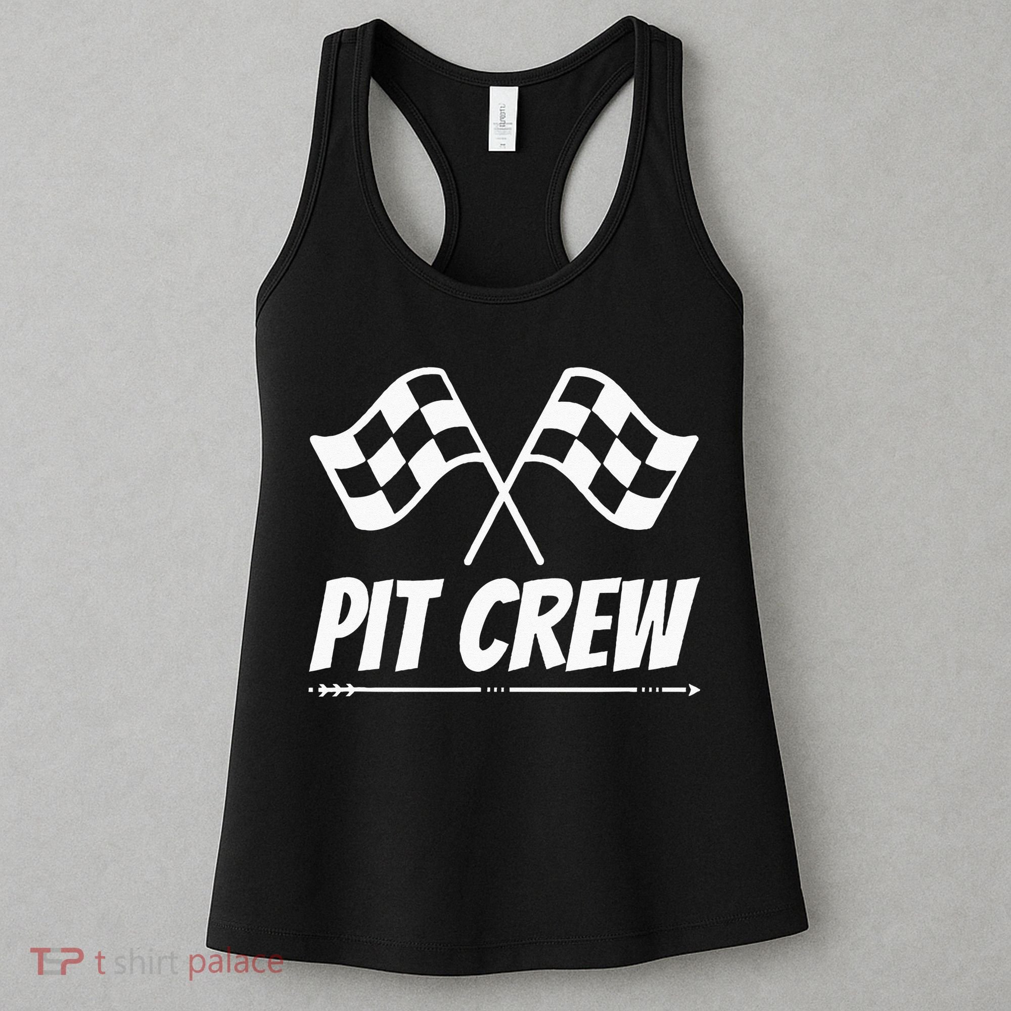 Funny Race Track Pit Crew Racing Mechanic Car Parties Women's Tank Top