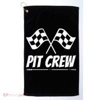 Funny Race Track Pit Crew Racing Mechanic Car Parties Golf Towel thumb 0