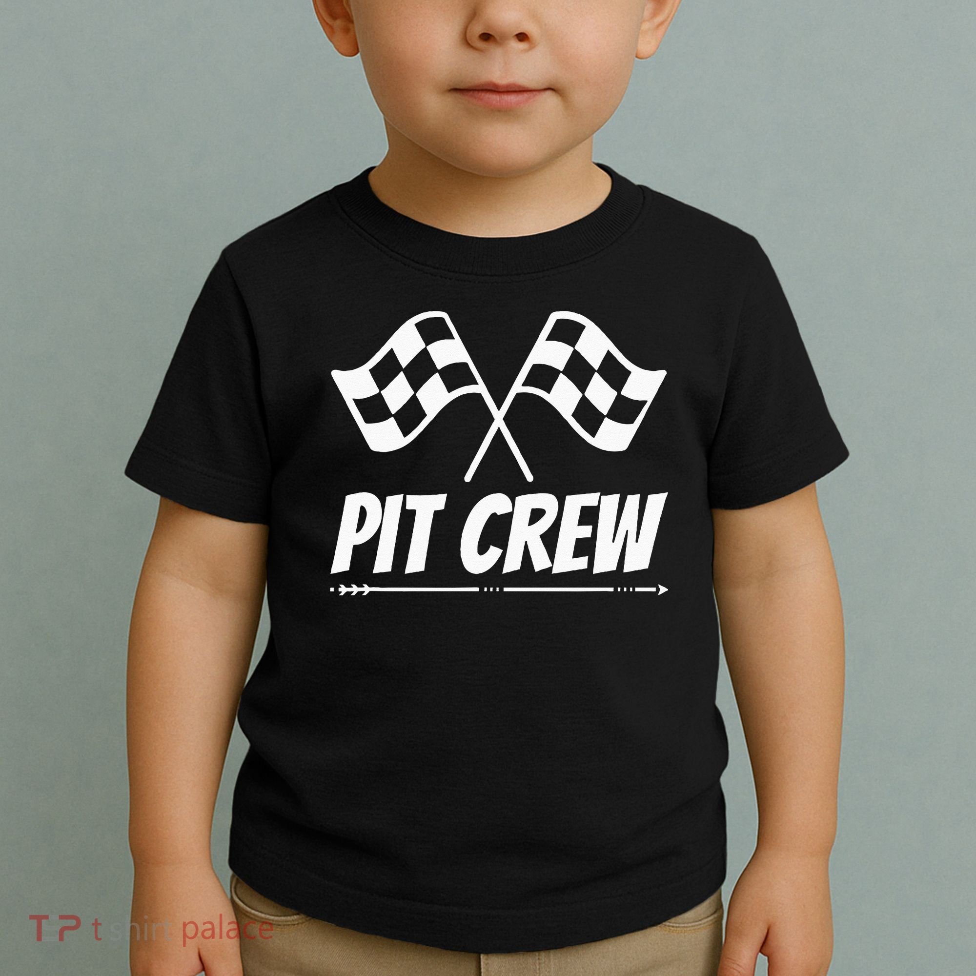 Funny Race Track Pit Crew Racing Mechanic Car Parties Toddler T-Shirt