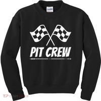 Funny Race Track Pit Crew Racing Mechanic Car Parties Kids Sweatshirt thumb 0