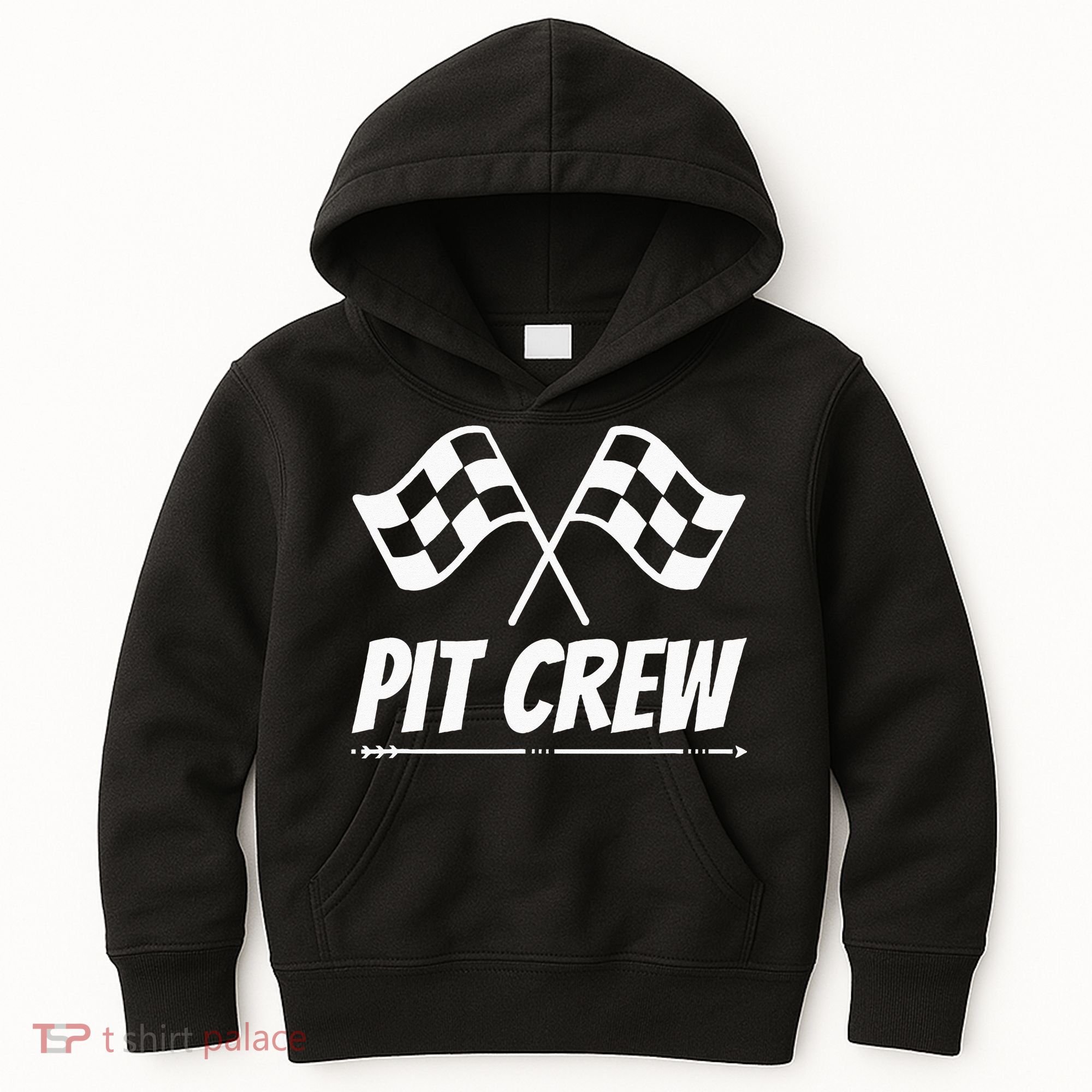 Funny Race Track Pit Crew Racing Mechanic Car Parties Kids Hoodie