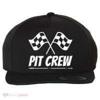 Funny Race Track Pit Crew Racing Mechanic Car Parties Wool Snapback Cap thumb 0