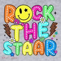Funny Rock The Test Testing Day Teacher Student Motivational Women's Sweatshirt thumb 2