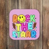 Funny Rock The Test Testing Day Teacher Student Motivational Coaster thumb 0