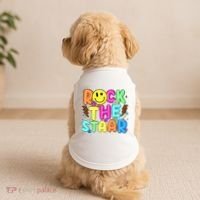 Funny Rock The Test Testing Day Teacher Student Motivational Doggie Tank thumb 2