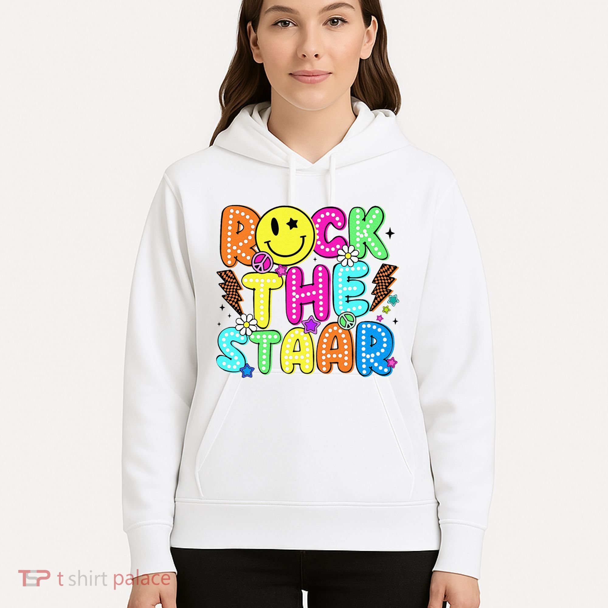 Funny Rock The Test Testing Day Teacher Student Motivational Hoodie