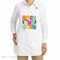 Funny Rock The Test Testing Day Teacher Student Motivational Apron thumb 2