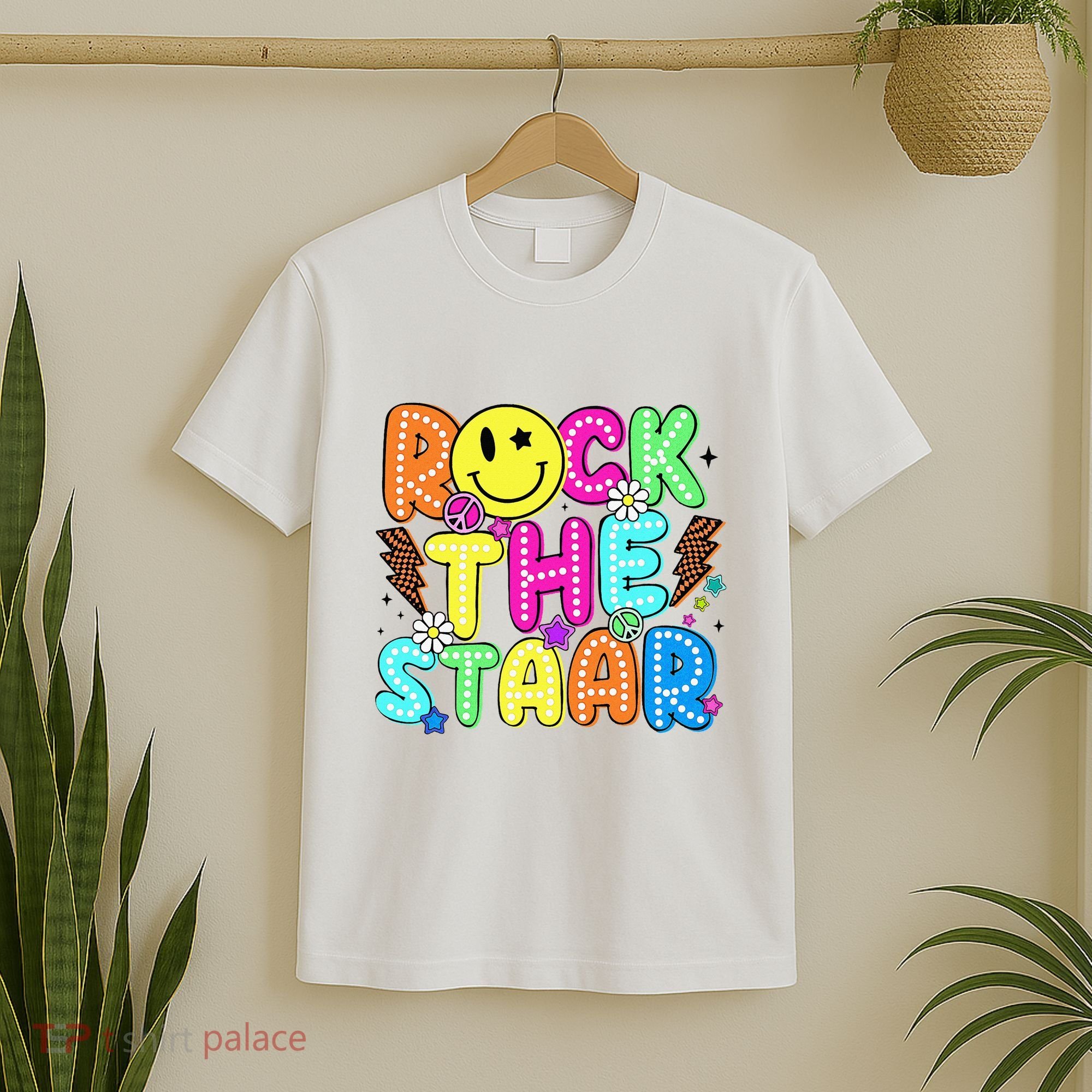 Funny Rock The Test Testing Day Teacher Student Motivational T-Shirt