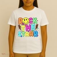 Funny Rock The Test Testing Day Teacher Student Motivational T-Shirt thumb 4