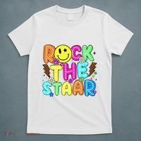 Funny Rock The Test Testing Day Teacher Student Motivational T-Shirt thumb 5