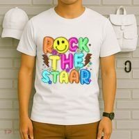 Funny Rock The Test Testing Day Teacher Student Motivational T-Shirt thumb 6
