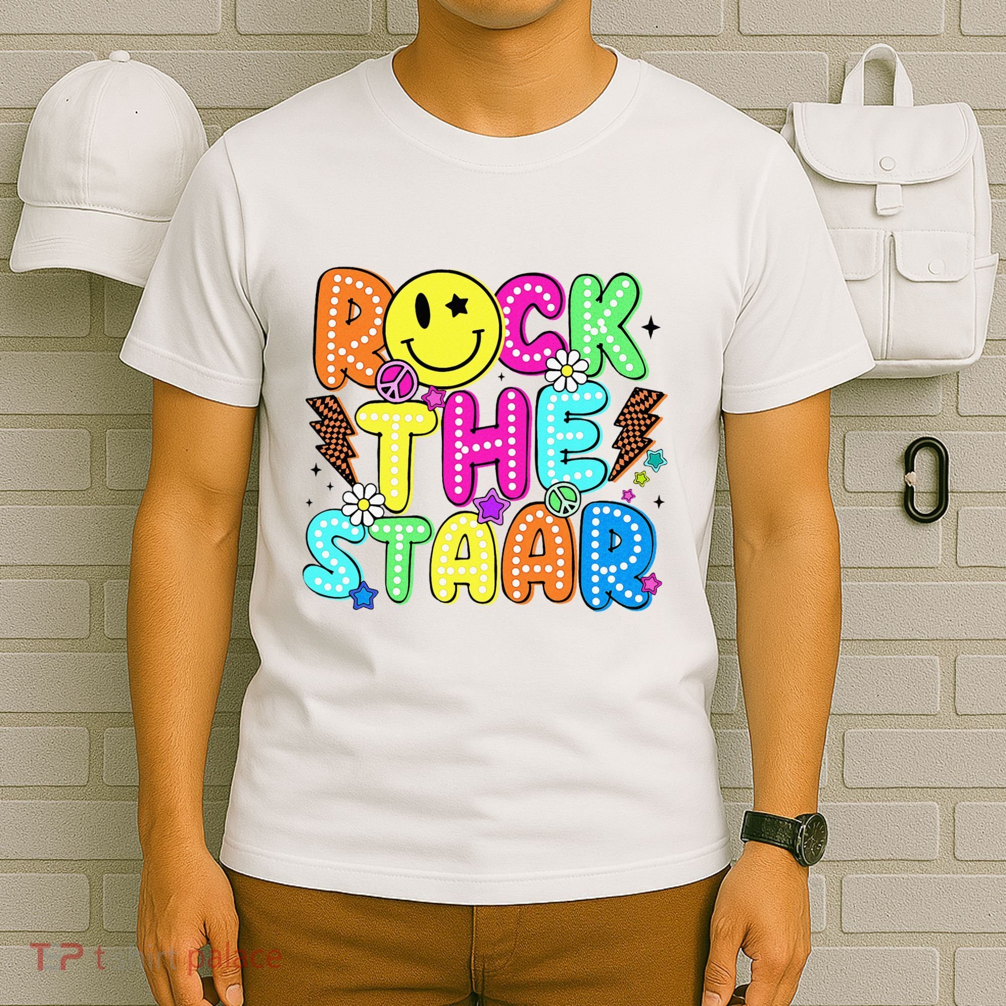 Funny Rock The Test Testing Day Teacher Student Motivational T-Shirt