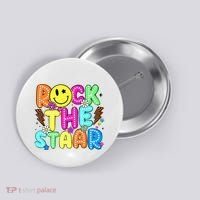 Funny Rock The Test Testing Day Teacher Student Motivational Button thumb 0