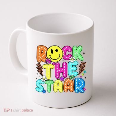Funny Rock The Test Testing Day Teacher Student Motivational Coffee Mug