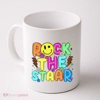 Funny Rock The Test Testing Day Teacher Student Motivational Coffee Mug thumb 0