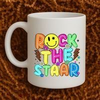 Funny Rock The Test Testing Day Teacher Student Motivational Coffee Mug thumb 2