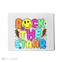 Funny Rock The Test Testing Day Teacher Student Motivational Mousepad thumb 0