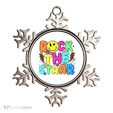 Funny Rock The Test Testing Day Teacher Student Motivational Ornament