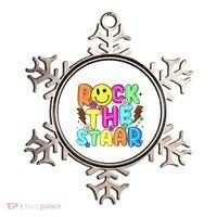Funny Rock The Test Testing Day Teacher Student Motivational Ornament thumb 0